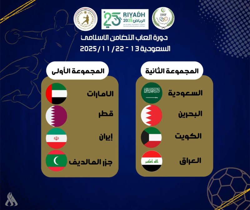منتخبنا بكرة اليد في مجموعة السعودية والبحرين والكويت بدورة التضامن الإسلامي