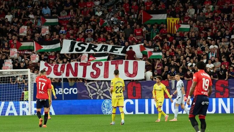 دعما لفلسطين.. إيقاف مباراة في الدوري الإسباني (فيديو)