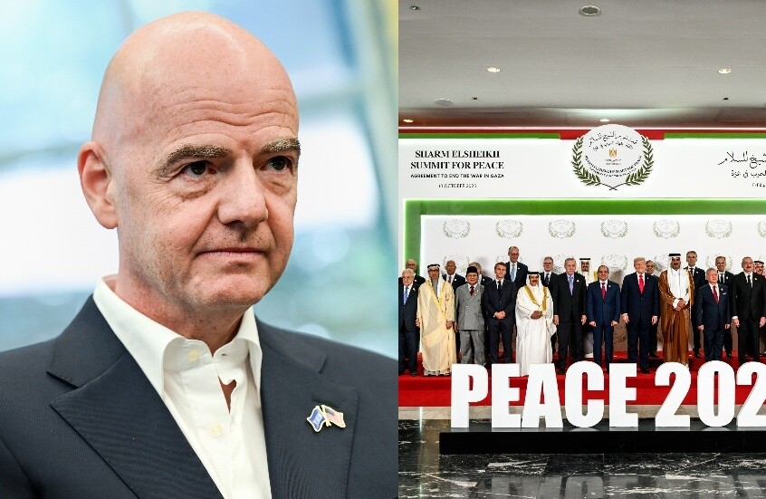 سر حضور رئيس “فيفا” إنفانتينو قمة السلام في شرم الشيخ