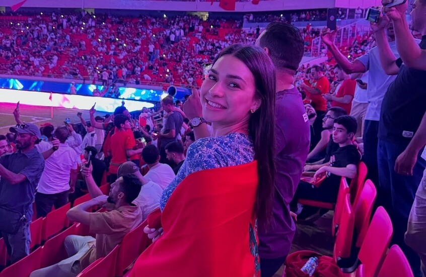 رد فعل زوجة ياسر الزابيري بعد قيادة المغرب للفوز بكأس العالم للشباب (فيديو)