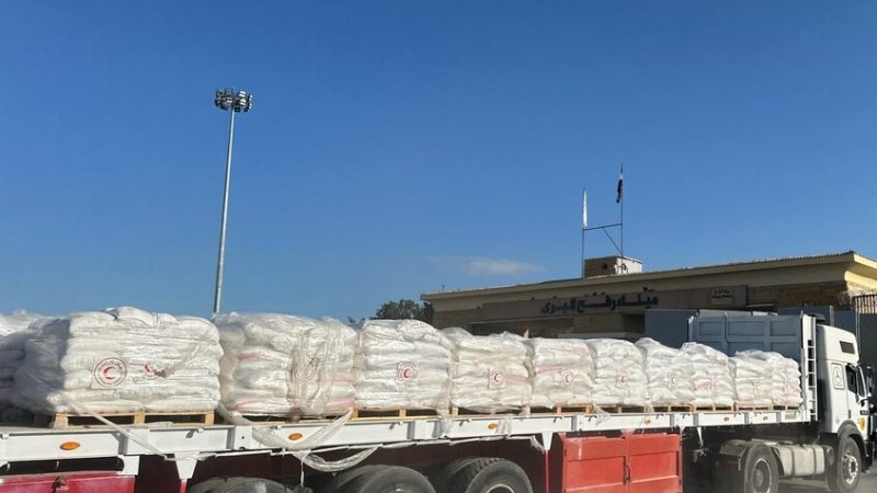 مصر تدفع بآلاف أطنان المساعدات إلى غزة (صور)