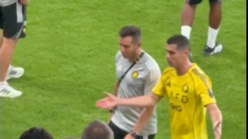 شاهد.. رد فعل رونالدو بعد إقصاء النصر من كأس ملك السعودية