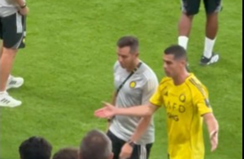 شاهد.. رد فعل رونالدو بعد إقصاء النصر من كأس ملك السعودية