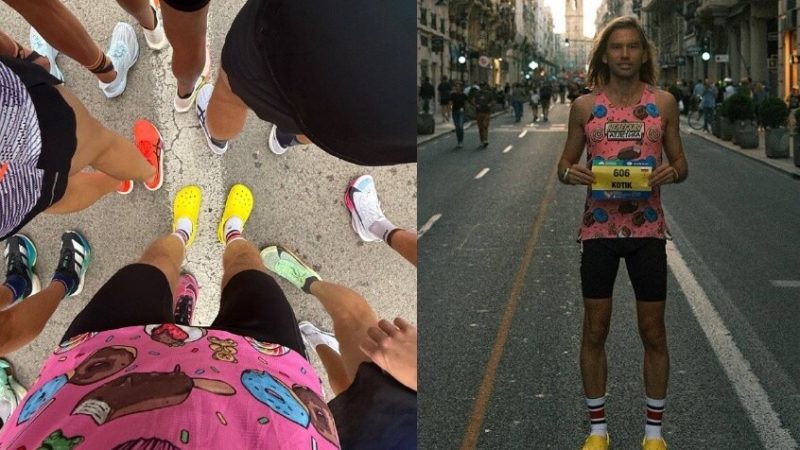 عداء روسي يجري نصف ماراثون بـ”كروكس” البلاستيكي ويكشف العواقب (فيديو)