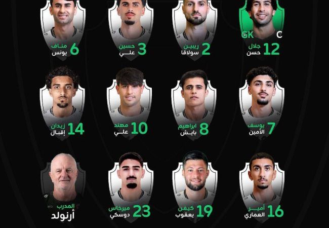 تشكيلة منتخبنا الوطني لمواجهة نظيره السعودي