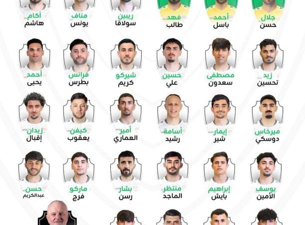 قائمة منتخبنا الوطني لخوض التصفيات الأسيوية المقبلة