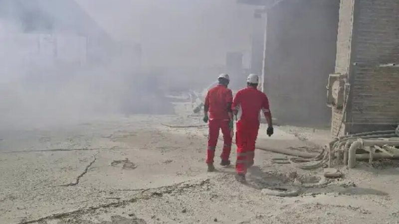 حريق في مصفاة نفط إيرانية (فيديو)