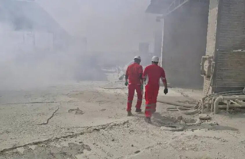 حريق في مصفاة نفط إيرانية (فيديو)