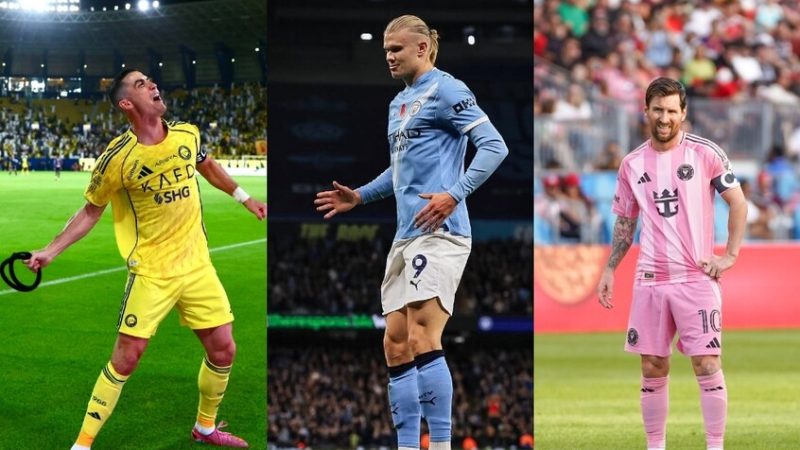 “الوحش” هالاند يرد على المقارنة مع ميسي ورونالدو