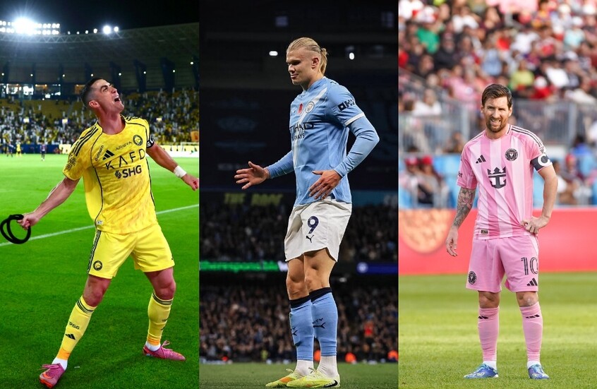 “الوحش” هالاند يرد على المقارنة مع ميسي ورونالدو