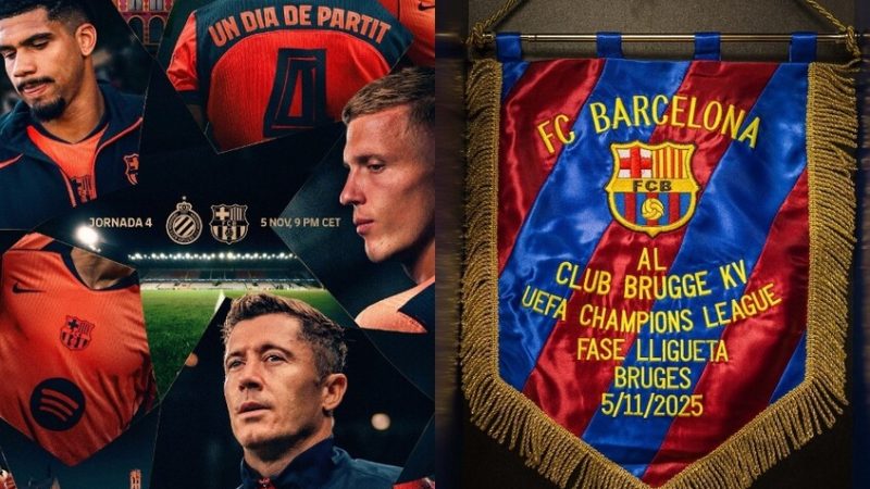 برشلونة ضيفا على كلوب بروج.. التشكيلة والقنوات الناقلة