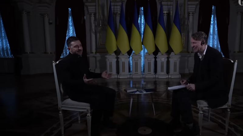 انقطاع الكهرباء خلال مقابلة زيلينسكي مع “الغارديان” (فيديو)