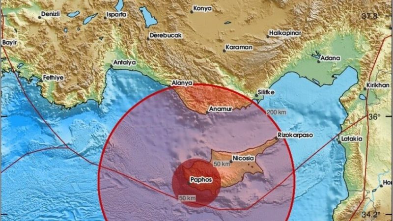 هزة أرضية تصل ارتداداتها إلى سواحل لبنان