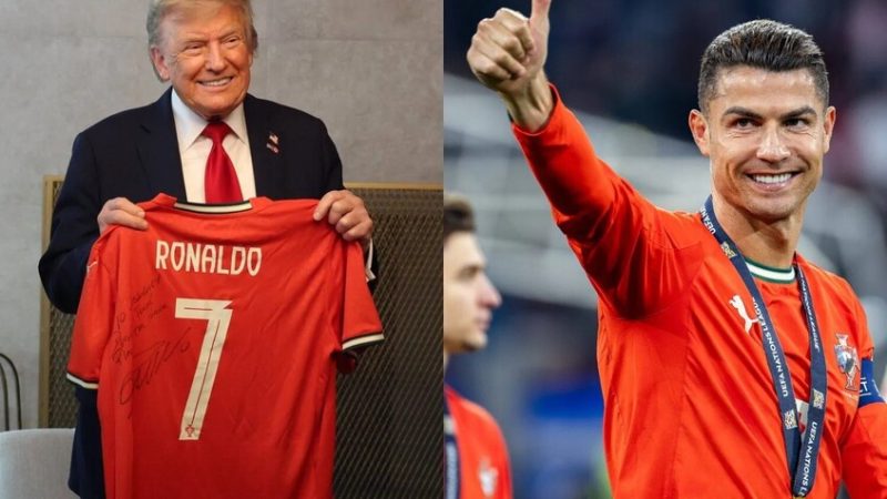 تزامنا مع زيارة بن سلمان .. ترامب يلتقي كريستيانو رونالدو في البيت الأبيض