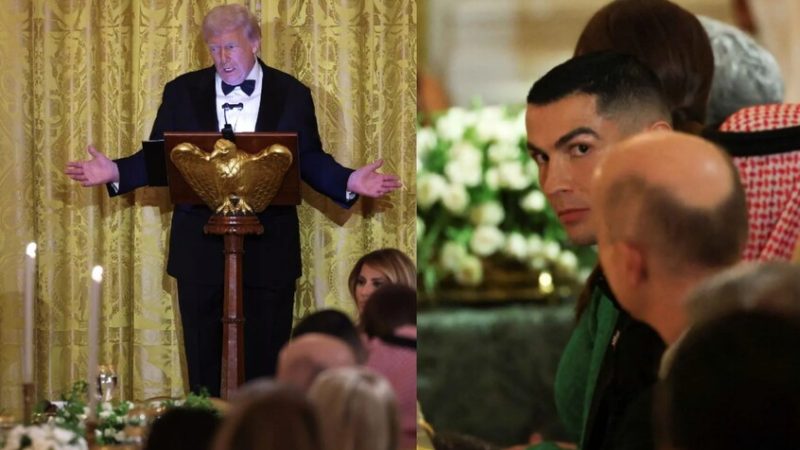 رونالدو يجذب عدسات الإعلام خلال لقاء ترامب وبن سلمان ورسالة خاصة من الرئيس الأمريكي للـ”دون”
