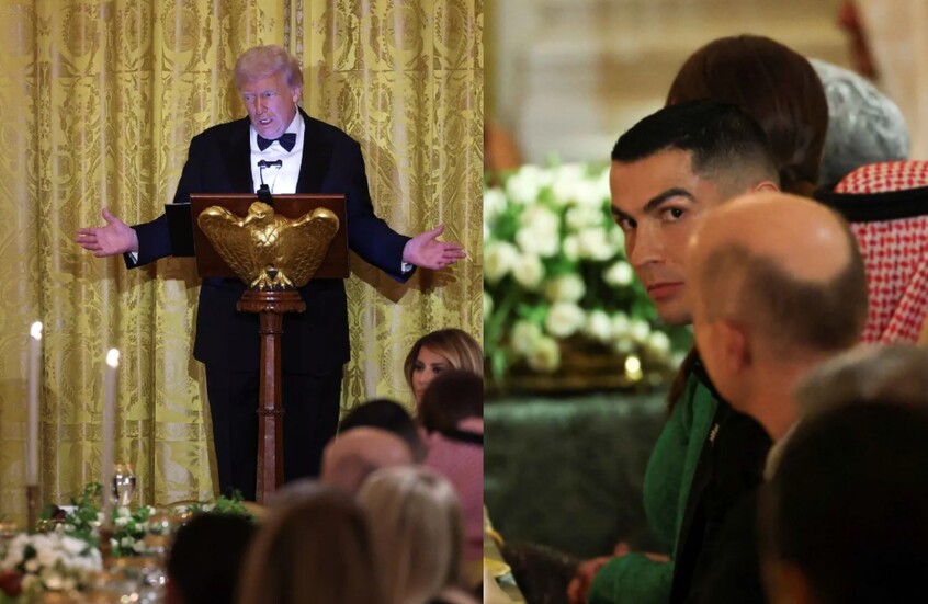 رونالدو يجذب عدسات الإعلام خلال لقاء ترامب وبن سلمان ورسالة خاصة من الرئيس الأمريكي للـ”دون”