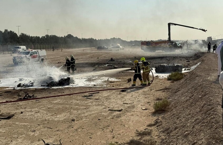 معرض دبي للطيران يستأنف عروضه بعد تحطم المقاتلة الهندية