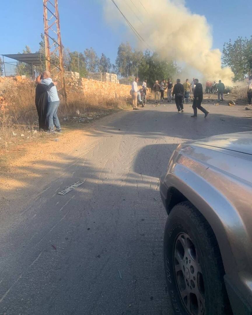 ضربة إسرائيلية بصاروخين على سيارة في جنوب لبنان (صور)
