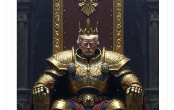 ترامب يعيد نشر صورته على عرش إمبراطوري