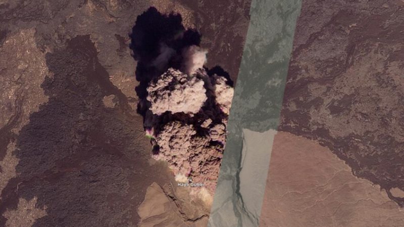 سحب بركانية هائلة تغطي سماء الجزيرة العربية (فيديو + صور )