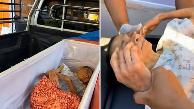 تايلندية تعود للحياة قبل دقائق من حرق جثمانها! (فيديو)