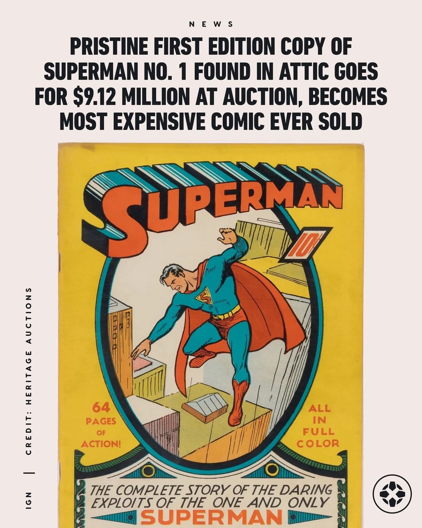 بيع نسخة نادرة من “سوبرمان” بـ 9.12 مليون دولار
