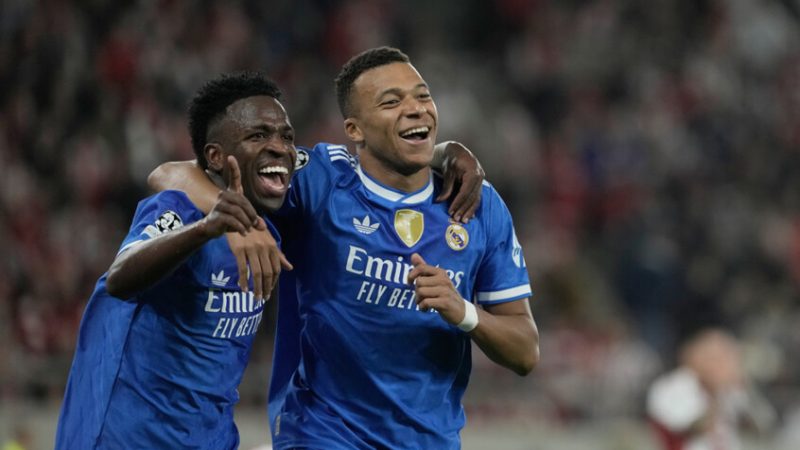 “سوبر هاتريك” مبابي يقود ريال مدريد لفوز مثير على أولمبياكوس بدوري أبطال أوروبا