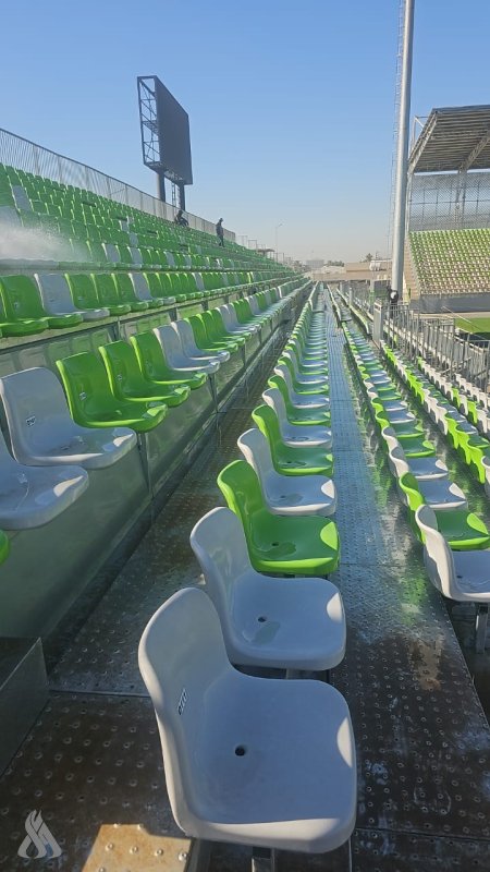 قبل الافتتاح الكبير.. وضع اللمسات الأخيرة لملعب نادي الشرطة