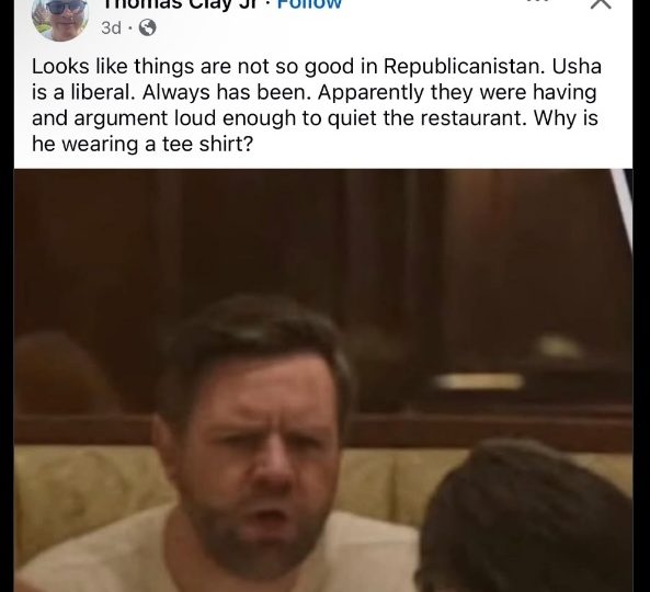 فانس يوضح بعد تداول صورة مثيرة للجدل يظهر فيها وهو يصرخ على زوجته