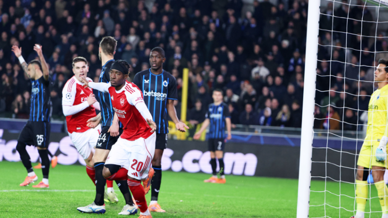 أرسنال يعزز صدارته لدوري أبطال أوروبا بفوز عريض على كلوب بروج