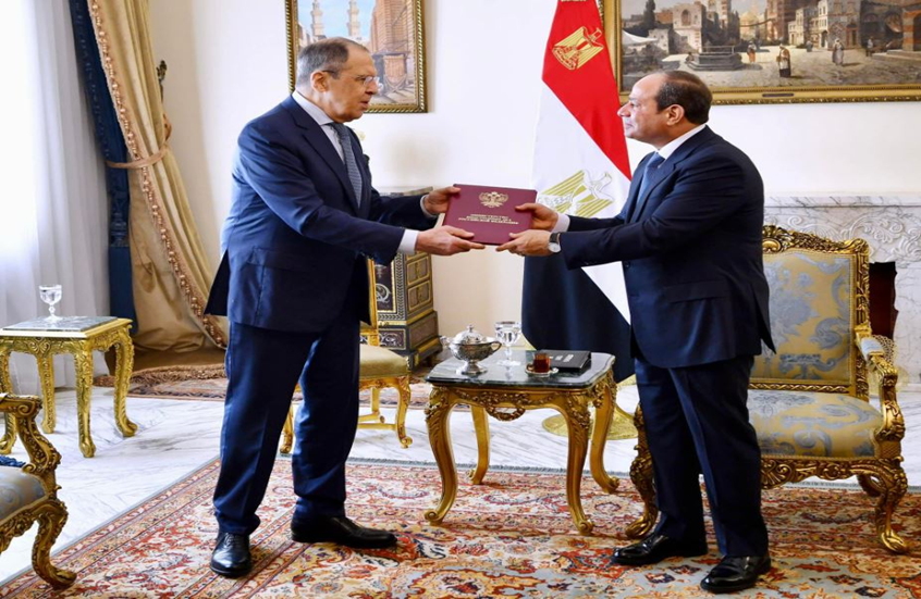 لافروف يلتقي السيسي في القاهرة