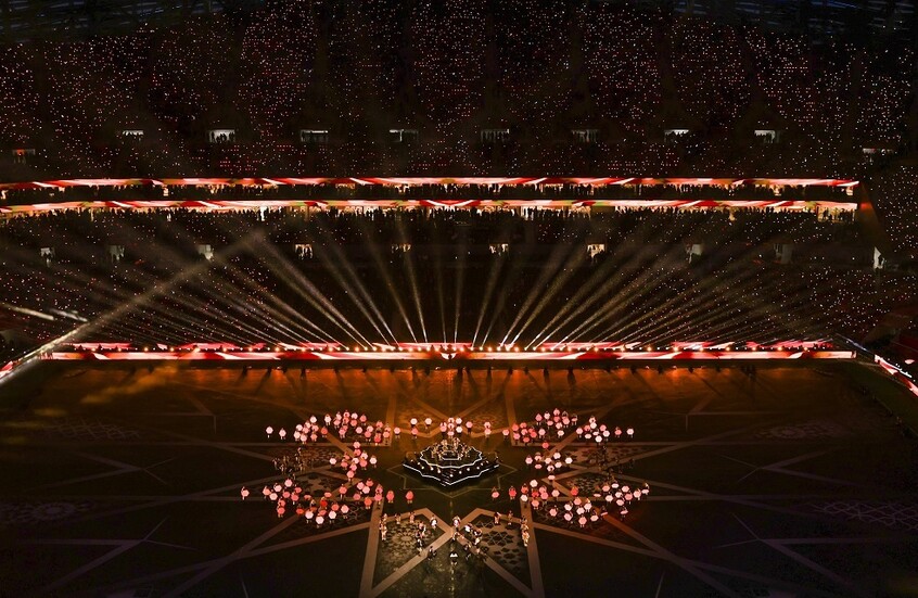 شاهد.. حفل افتتاح كأس الأمم الأفريقية مهيب في المغرب