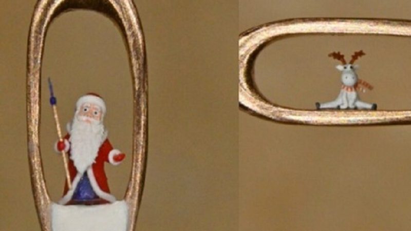 بارتفاع 1.4 ملم.. فنان روسي يصنع أصغر بابا نويل