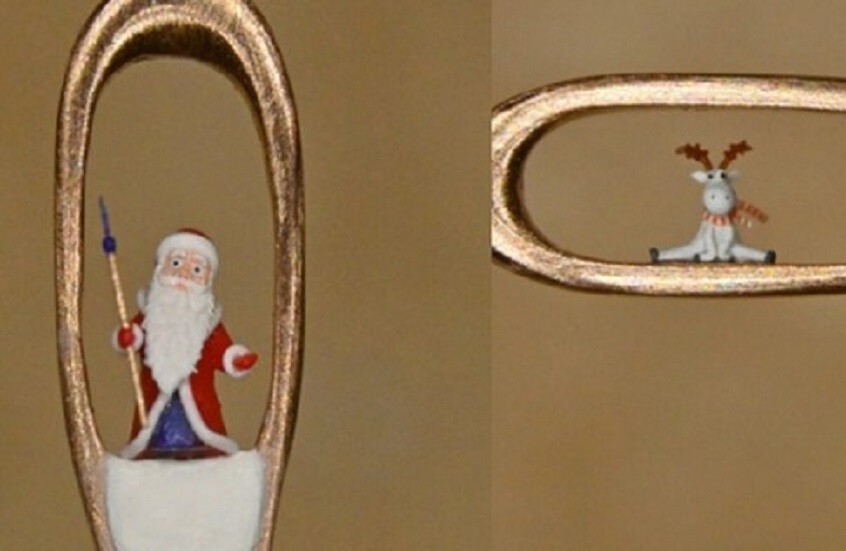 بارتفاع 1.4 ملم.. فنان روسي يصنع أصغر بابا نويل