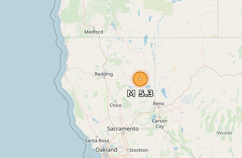زلزال بقوة 5.3 درجة يضرب ولاية كاليفورنيا