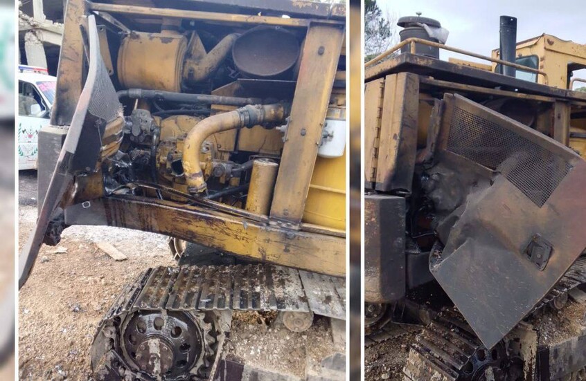 مسيرة إسرائيلية تلقي قنبلة على حفارة في جنوب لبنان