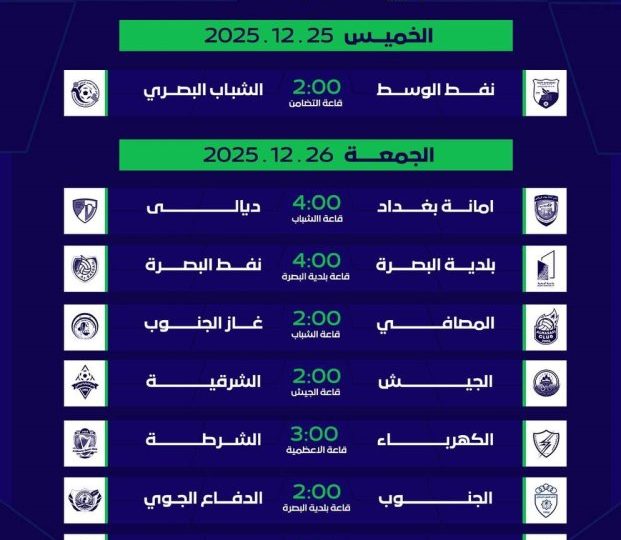 انطلاق مباريات الجولة الـ10 من دوري المحترفين لكرة الصالات اليوم