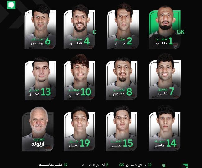 تشكيلة منتخبنا الوطني لمواجهة نظيره الجزائري في كأس العرب