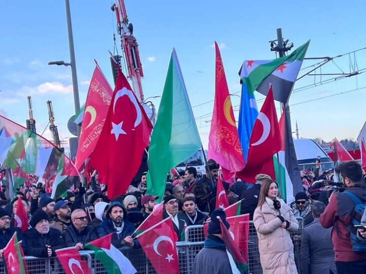 أكثر من نصف مليون تركي يحتجون دعما لفلسطين (صور+ فيديو)