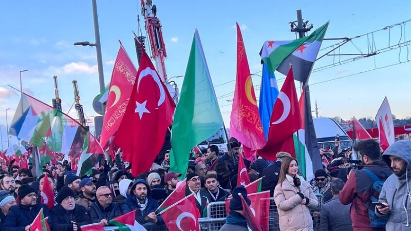 أكثر من نصف مليون تركي يحتجون دعما لفلسطين (صور+ فيديو)