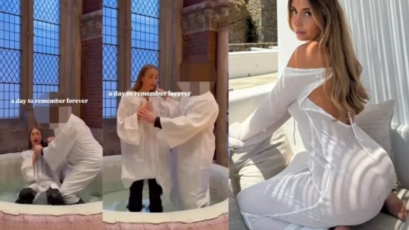 نامت مع ألف رجل خلال 24 ساعة.. نجمة إباحية تثير الجدل بمعموديتها! (فيديو)