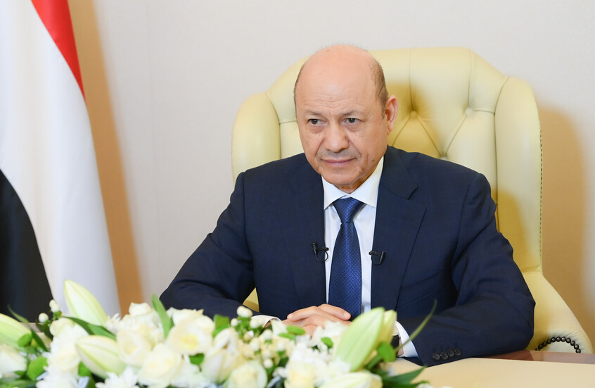 العليمي يطلب من السعودية استضافة مؤتمر لحل أزمة الجنوب