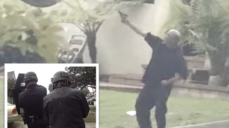 لقطات مثيرة وصادمة.. مسلّح يطلق النار على مروحية للشرطة الأمريكية وكلب ينهي الأمر (فيديو)