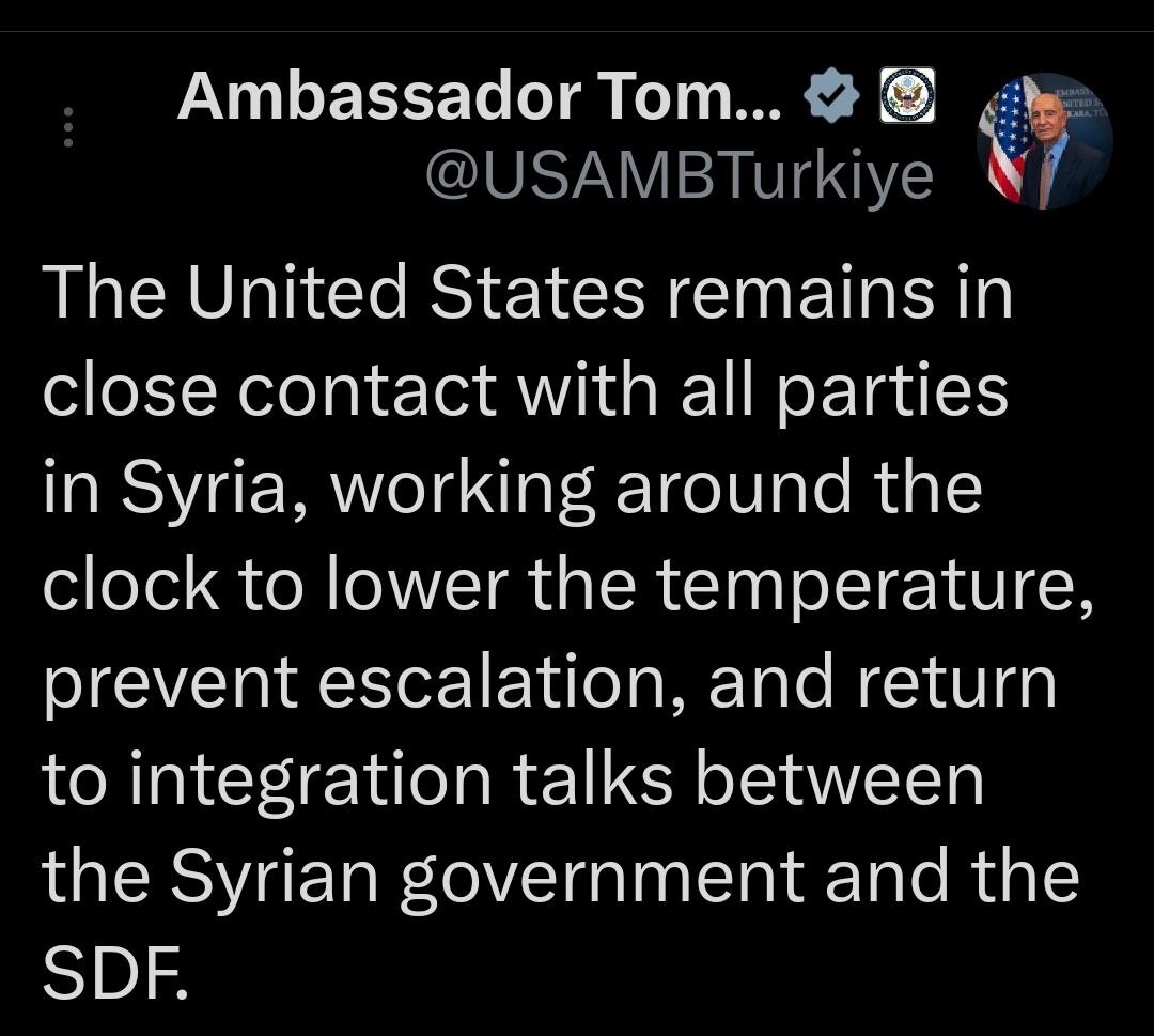 براك: واشنطن تعمل لاستئناف مفاوضات الدمج بين دمشق و”قسد”