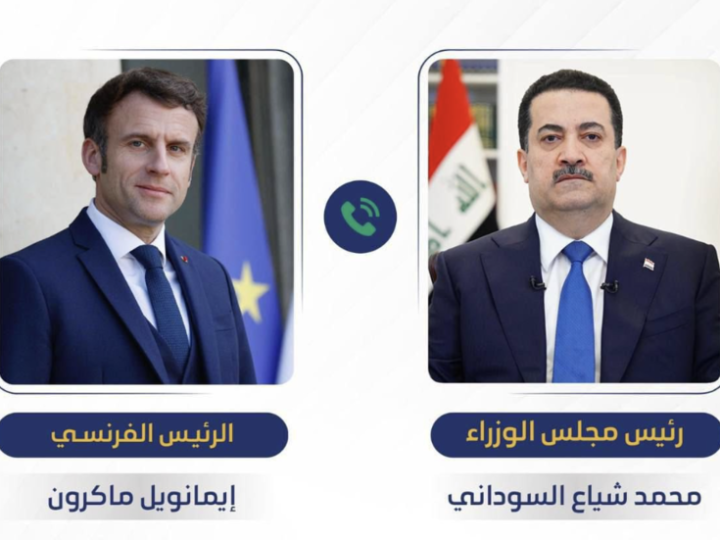 السوداني وماكرون يبحثان تطورات الأوضاع في سوريا وملف عناصر “داعش”