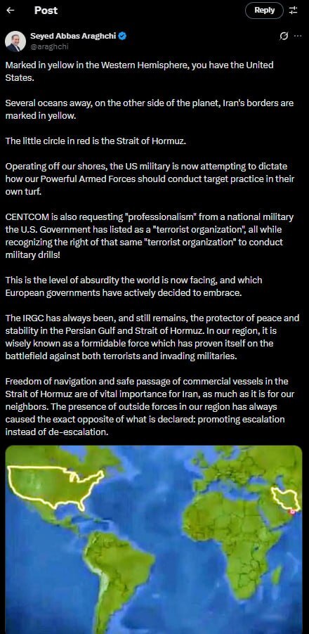 عراقجي يهزأ بمطالب واشنطن العسكرية ويؤكد: حماة الخليج هم نحن