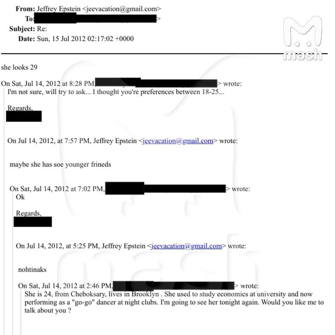 تفاصيل صادمة عن إبستين وسبب رفضه العمل مع عارضة أزياء روسية (صور)