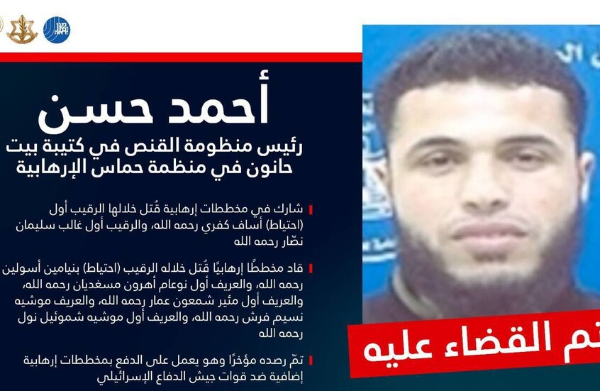 الجيش الإسرائيلي:  قتلنا قائد كتيبة بيت حانون التابعة لحماس في قطاع غزة (فيديو)