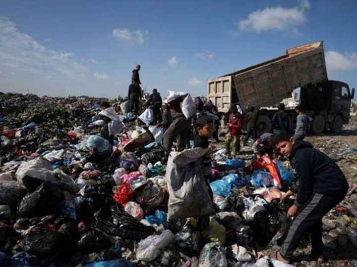 برنامج الأمم المتحدة الإنمائي يبدأ بإزالة مكب نفايات ضخم “ابتلع” سوقا تجارية في قلب غزة