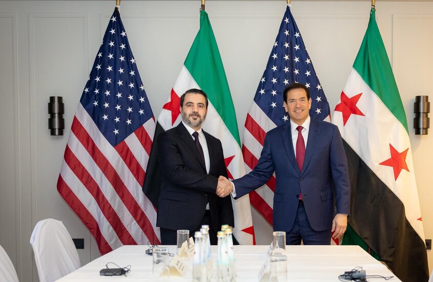 روبيو خلال لقائه الشيباني وعبدي: ندعم قيام سوريا مستقرة تنعم بالسلام مع جيرانها